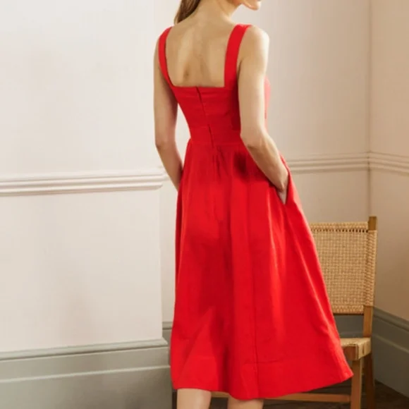 knee length dresses for ladies Rent The Selia Green Linen Dress By Reformation